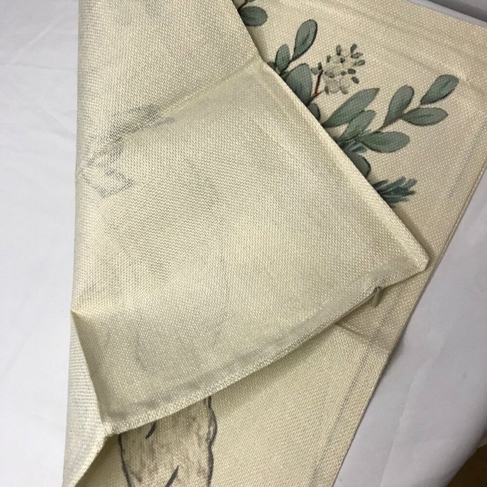 NWOT Pillow Cover Christmas Stockings and Holly. Fits 16" x 16" pillow form - Picture 4 of 6